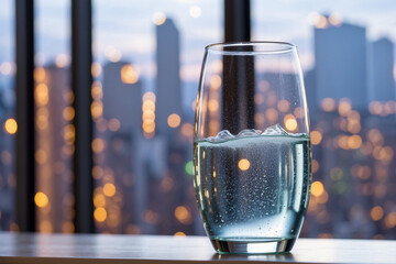 photo of mineral water in front of the window with a view of the city 3