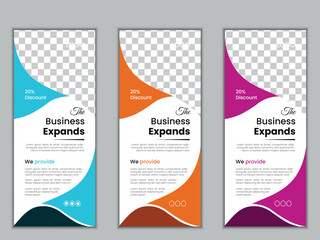 Professional business roll up banner design template.