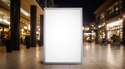 Sleek promotion, A mock-up of an advertising lightbox, ready for dynamic visual content.