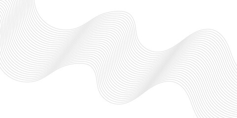 Modern abstract white wave digital geometric Technology, data science frequency gradient lines on transparent background. Abstract grey wave lines on transparent background.  - obrazy, fototapety, plakaty