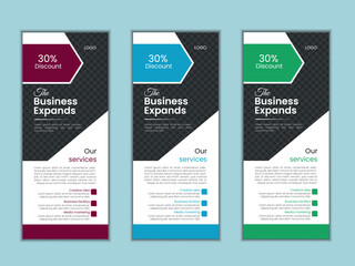 Vector abstract business roll up template design.