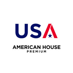 american star home house logo icon design template