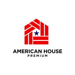 american star home house logo icon design template