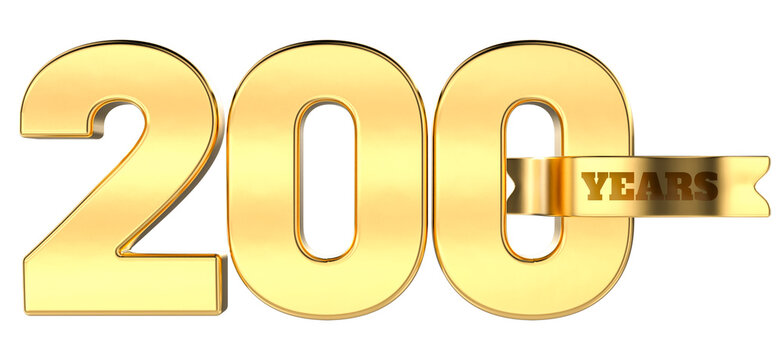 200 Number For Anniversary Gold 