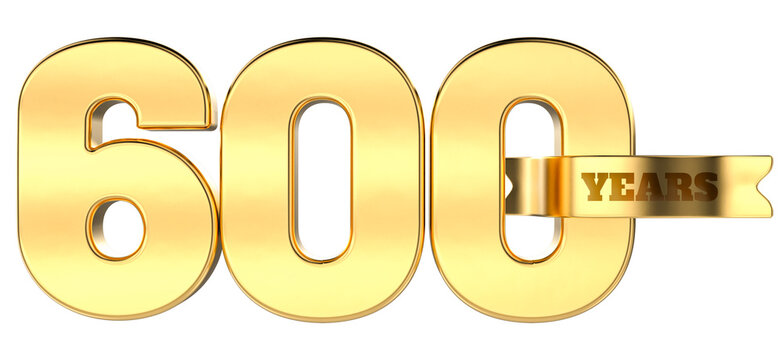 600 Number For Anniversary Gold 