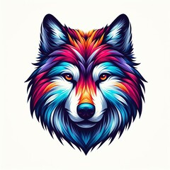 Portrait of a wolf. Vector illustration for t-shirt.