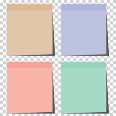 Fototapeta premium Realistic sticky note with shadow. Message on notepaper. Reminder. Vector illustration.