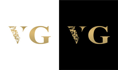 initials VG logo design vector