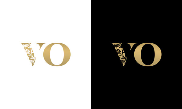 initials VO logo design vector