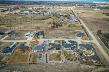 Obraz premium Greenbryre Neighborhood Aerial View in Saskatoon