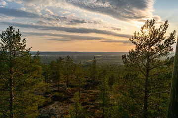 Rorest in Rovaniemi Lapland 
Finland Sunset