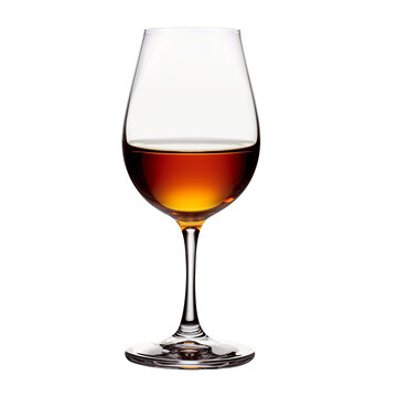 Cognac glass on transparent background