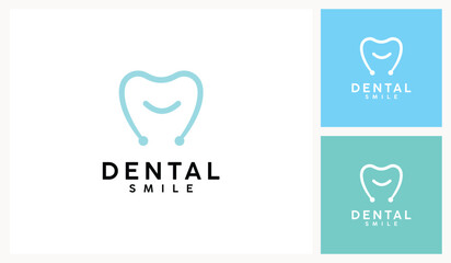 Smile Dental Logo Design. Tooth Icon Design