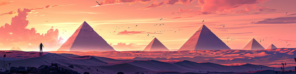 Giza Glory - Ultradetailed Illustration for Banners, Covers, and More
