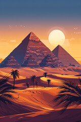 Giza Glory - Ultradetailed Illustration for Banners, Covers, and More