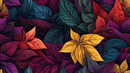  a bunch of colorful leaves that are all over the place for a wallpaper or a wallpaper paper design.
