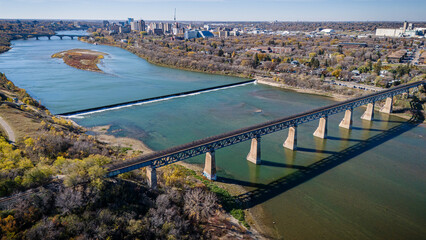 Fototapeta premium North Park Neighborhood Aerial View in Saskatoon