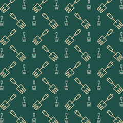 Fototapeta na wymiar Garden Fork vector design repeating trendy pattern illustration background