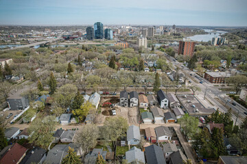 Obraz premium Nutana Neighborhood Aerial View in Saskatoon