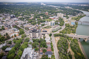 Nutana Neighborhood Aerial View in Saskatoon