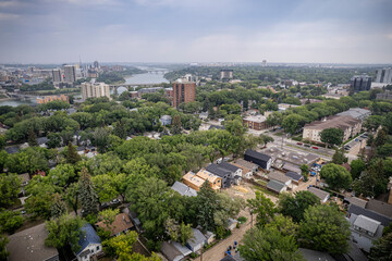Obraz premium Nutana Neighborhood Aerial View in Saskatoon