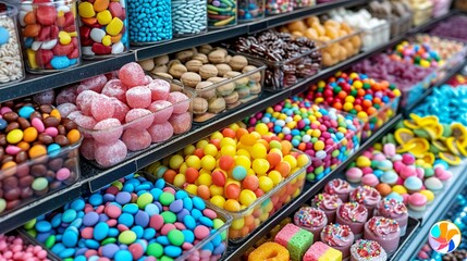 colorful candies in a box