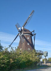 famous Windmill of Lemkenhafen,Fehmarn,baltic Sea,Schleswig-Holstein,Germany