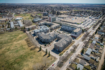Nutana Suburban Centre Aerial View in Saskatoon
