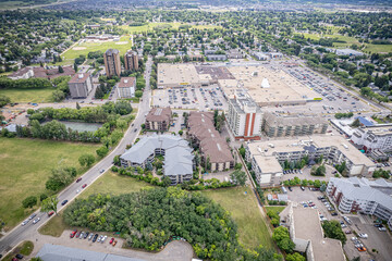 Nutana Suburban Centre Aerial View in Saskatoon