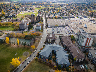 Fototapeta premium Nutana Suburban Centre Aerial View in Saskatoon
