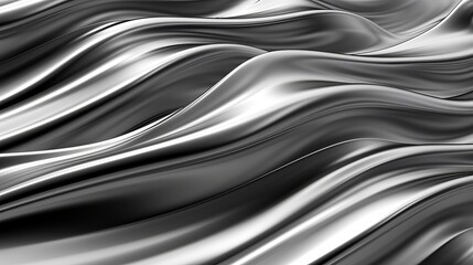 aluminum waves background with light reflections , generated by AI