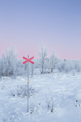 Abisko National Park (Abisko nationalpark) in winter scenery. Sweden, Arctic Circle, Swedish Lapland