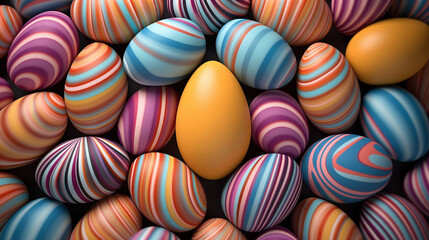 Fototapeta na wymiar Easter eggs with swirled designs