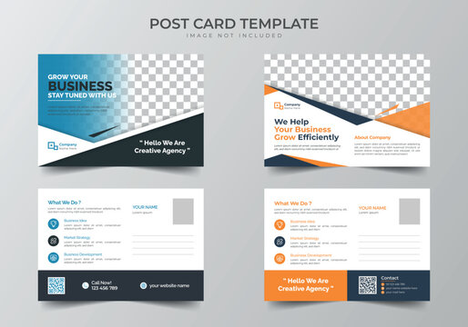 company business promotion postcard template design