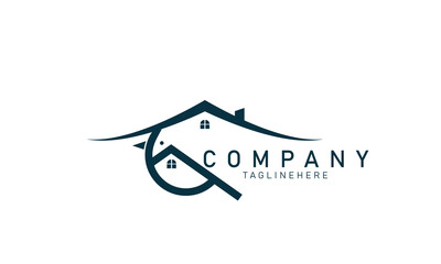 Bird real estate premium ,building Mortgage logo simple clean minimalist flat house vector logo design