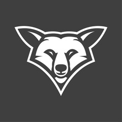 wolf head icon and logo