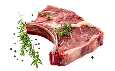 Wagyu Tomahawk beef premium on the transparent background