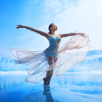 woman dancing ion ice