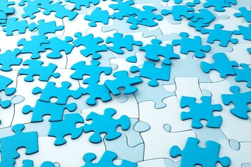 Creative Concept of Connectivity and Strategy with Jigsaw Puzzles