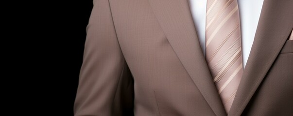 Elegant Detail of a Business Suit and Tie