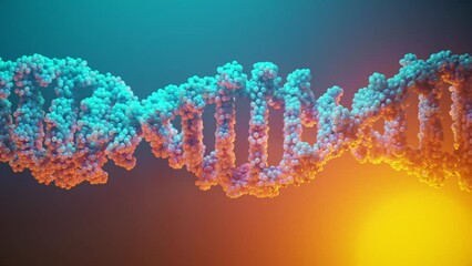 DNA genome double helix molecules animation. Concept of scientific research, biotechnology, medicine, gene therapy