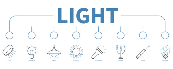 Light banner web icon vector illustration concept