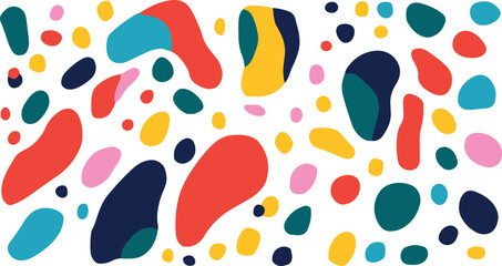 Fototapeta premium Colorful abstract organic shape print trendy pattern illustration