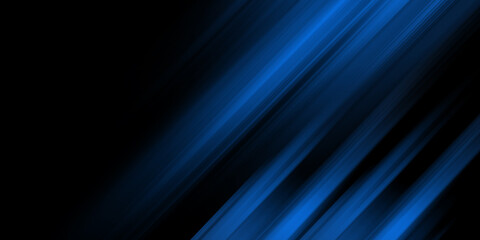 Glowing stripes. Beautiful flashes of light on a dark background. Glowing abstract blue background with light effect