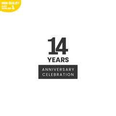 Creative 14 Year Anniversary Celebration Logo Design
