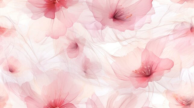  a bunch of pink flowers that are on a white and pink background with a lot of pink flowers in the middle of the picture.