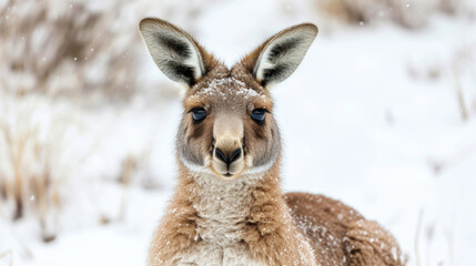 Obraz premium kangaroo portrait on a white background