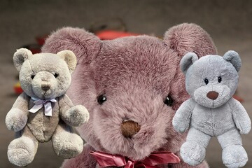 Many Soft plush fluffy toys (teddy bears)