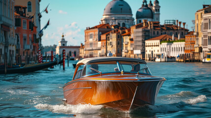 The speedboat in Venice