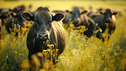 close-up Raising Wagyu cattle on the farm